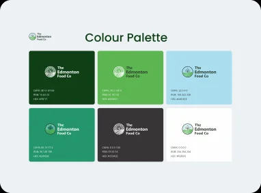 Edmonton Food Co color palette