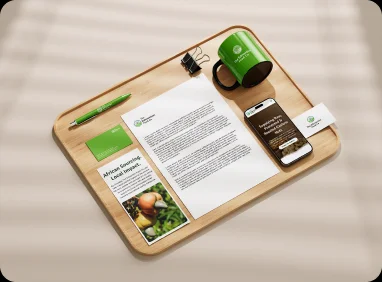 Edmonton Food Co stationery mockup