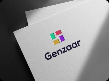 Genzaar logo mockup