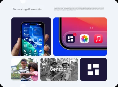 Genzaar logo mockup