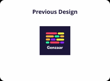 Genzaar logo old and new