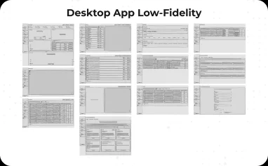 Desktop wireframe