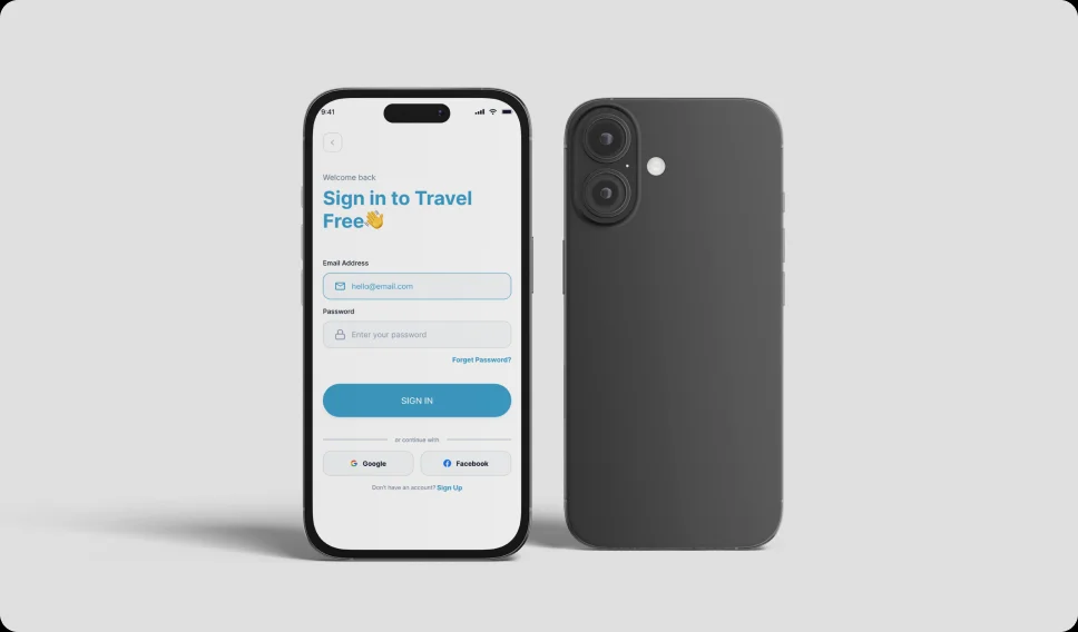 Travel Free mockup