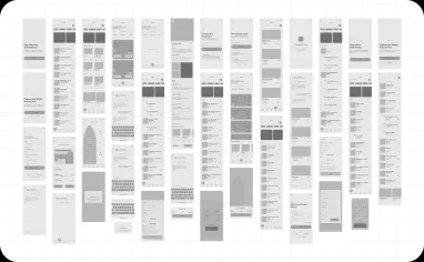 Low-fidelity wireframes